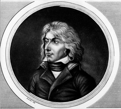 Porträt von Charles Jean-Baptiste Bernadotte (1763-1844), Marschall von Frankreich, König Karl XIV. von Schweden und Norwegen. Gravur in „Komplette Sammlung historischer Gemälde der Französischen Revolution, in drei Bänden.“ 1804. von Unknown artist