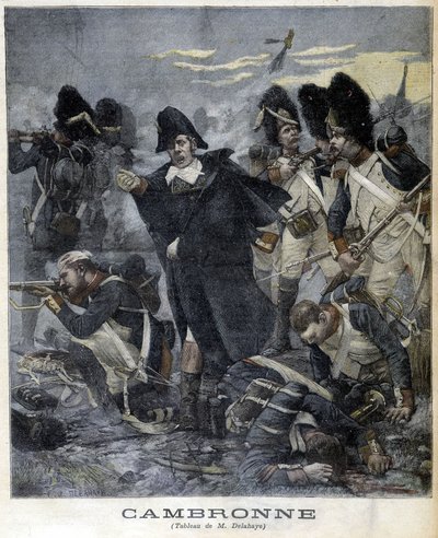 Porträt von General Cambronne (1770 - 1842) während einer Schlacht. Illustration des „Petity Journal“ von 1891 von Unknown artist