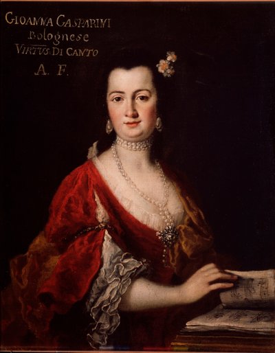 Porträt von Giovanna Gasparini (1717-?) italienische Sängerin Anonymes Gemälde. 18. Jahrhundert. Bologna, civico museo bibliografico musicale. von Unknown artist