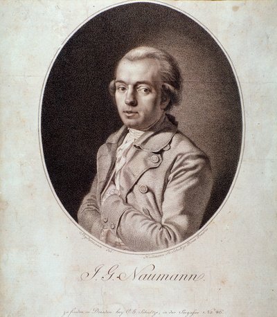 Porträt von Johann Gottlieb Naumann (Stich) von Unknown artist