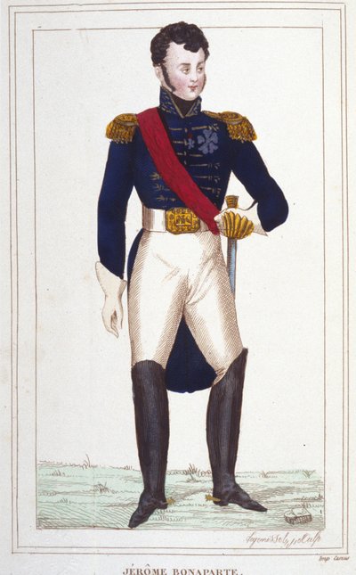 Porträt von Jérôme Bonaparte (1784-1860). Gravur von 1830 von Unknown artist