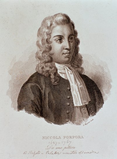 Porträt von Niccola Porpora (Gravur) von Unknown artist