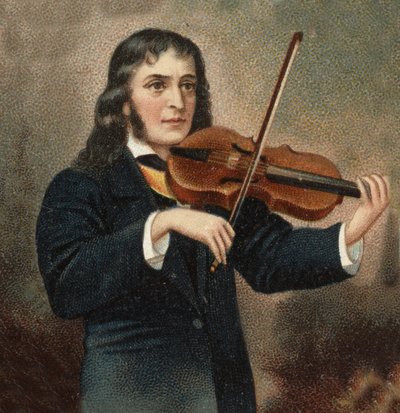 Porträt von Nicolo Paganini (1782 - 1840), italienischer Geiger von Unknown artist