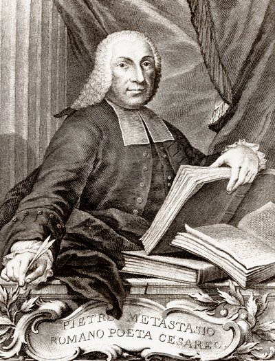 Porträt von Pietro Trapassi, genannt Pietro Metastasio (1698-1782) italienischer Dichter und Librettist von Unknown artist