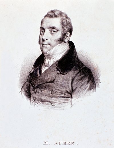 Porträt des englischen Komponisten Daniel Francois Esprit Auber (1782-1871). Gravur. 19. Jahrhundert. Mailand, Biblioteca del Conservatorio von Unknown artist