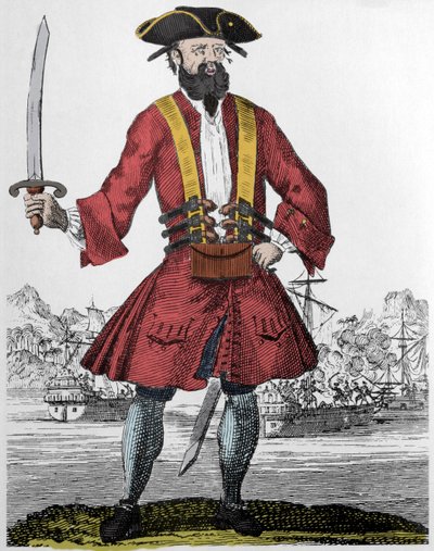 Porträt des Piraten Edward Teach alias Blackbeard von Unknown artist