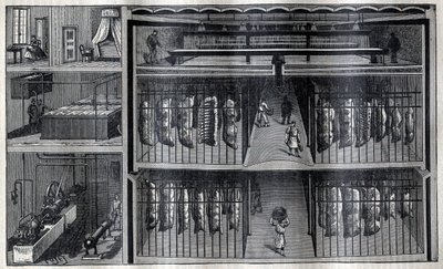 Kühlräume für Fleisch - Gravur aus „La Science française“ von Unknown artist