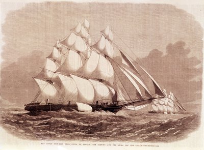Regatta zwischen den Clippern Ariel und Taeping im Jahr 1866 von Unknown artist