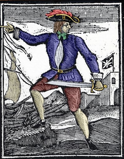 Darstellung des Piraten Howell Davis, aktiv um 1718-1719 von Unknown artist