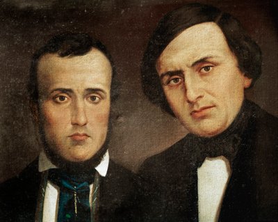 Porträt der Brüder Attilio Bandiera (1810-1844) und Emilio Bandiera (1819-1844) von Unknown artist