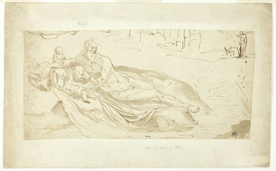 Fluss Tiber mit Romulus und Remus von Unknown artist