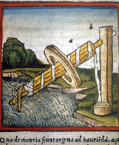 Schraube des Archimedes in „De architectura“ von Vitruv. 1630 von Unknown artist