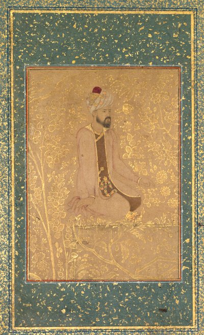 Sitzender Gelehrter, Randfragment aus dem Teheran/Berlin-Album von Unknown artist