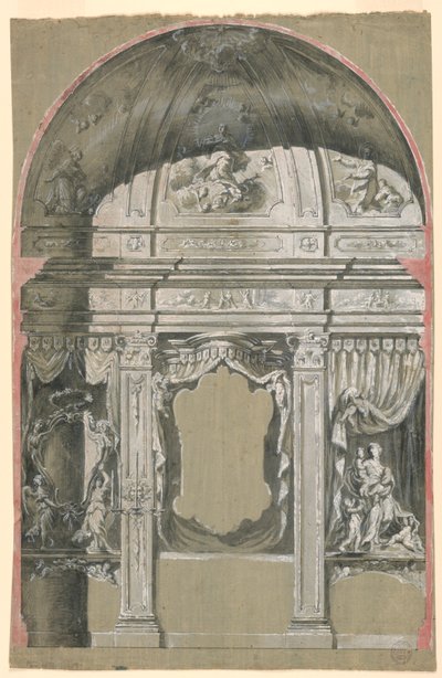 Seitenkapelle mit Figuren der Nächstenliebe, der Jungfrau und Heiligen von Unknown artist