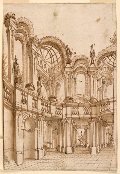 Bühnenbild: Gartenarchitektur von Unknown artist