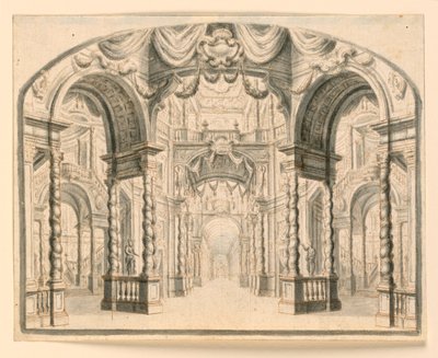 Bühnenbild: Palastinterieur von Unknown artist