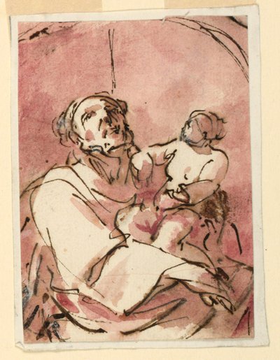 Studie von St. Joseph, der das Christkind trägt von Unknown artist