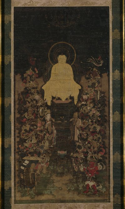 Der Buddha predigt das „Vollkommenheit der Weisheit“ (Prajnaparamita) Sutra von Unknown artist