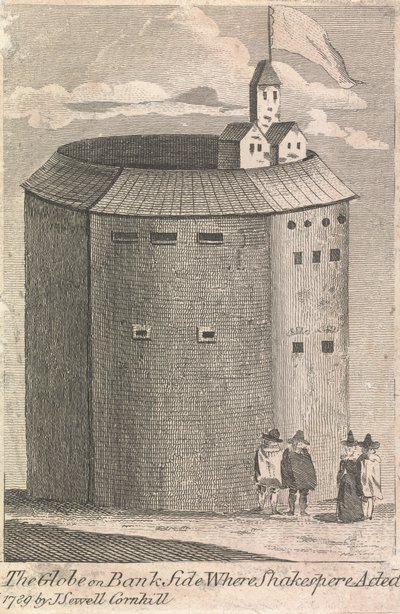 Der Globus auf der Bankseite, wo Shakespeare spielte (veröffentlicht von J. Serrell); Seite 10 (Band Zwei) von Unknown artist
