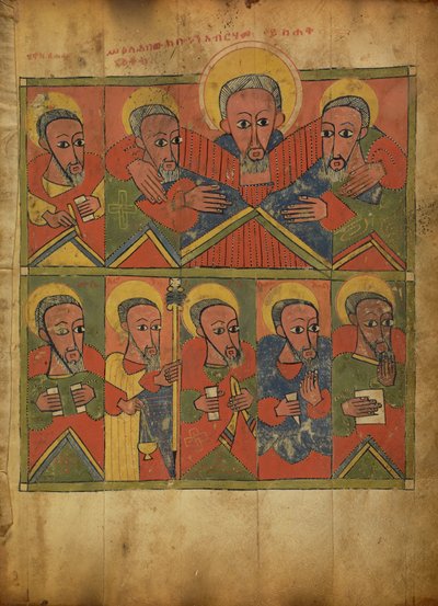 Die Propheten mit Abraham, der Isaak und Jakob umarmt von Unknown artist