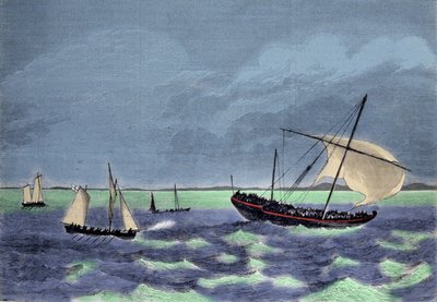 Die Ergreifung eines Dhaus (arabisches Boot) entlang der madagassischen Küste von Unknown artist