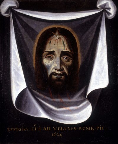 Das Abbild Christi gemalt von der Leinwand, die in der Kirche St. Sylvestre in Rom aufbewahrt wird von Unknown artist