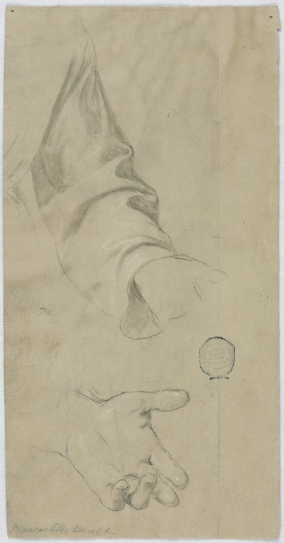 Der linke Arm eines Mönchs und seine linke Hand von Unknown artist