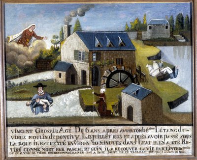 Das Wunder des Kindes Vincent Grosair, das von Sainte Anne vor dem Ertrinken gerettet wurde, 13. Juli von Unknown artist