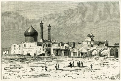 Das Grab von Fatma in Koum, geätzt von Taylor, nach einem Foto, zur Illustration der Geschichte „Persien, Chaldäa und Susiane“ in den Jahren 1881-82, von Jane Dieulafoy (geb. Magre) von Unknown artist