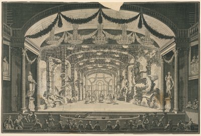 Theaterinnenraum mit Aufführung von Unknown artist