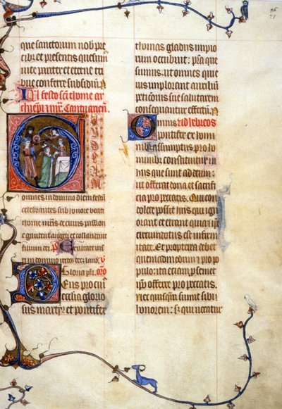Thomas Becket, 90, 028r: Antrag auf Genehmigung bei der Stadtbibliothek Toulouse (Tel.: 05 62 27 66 66) von Unknown artist