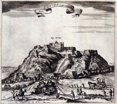 Tibet. Ansicht des Potala, Palast des Dalai Lama in Lhasa. „De China Monumenta“ von Athanasius Kircher (1601 - 1680), Jesuit, Orientalist und deutscher Gelehrter, Amsterdam 1667. von Unknown artist