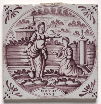 Fliese - Alttestamentliche Szene von Unknown artist