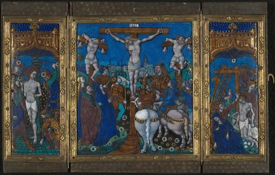 Triptychon mit der Kreuzigung, der Geißelung und der Grablegung von Unknown artist