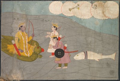 Vanasuras Söhne unterwerfen sich Krishna: Szene aus dem Aniruddha Usha Abschnitt von Krishna Lila von Unknown artist