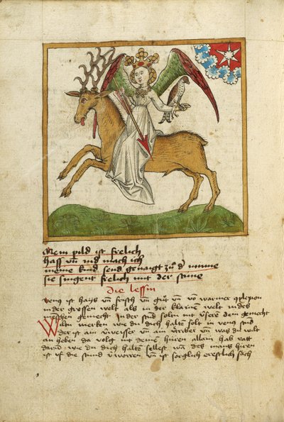 Venus reitet auf einem Hirsch von Unknown artist