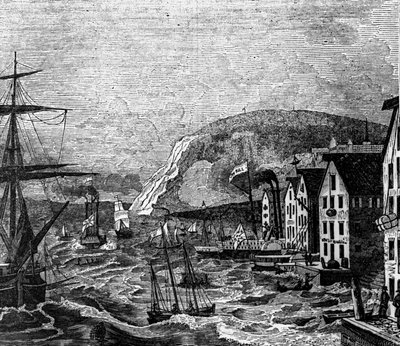 Ansicht von Cap Diamant, wo sich ein Teil von Quebec befindet. (Kanada), Stich von 1810 von Unknown artist