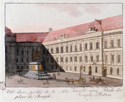 Ansicht des Josephsplatzes in Wien von Unknown artist