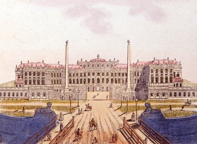 Ansicht von Schloss Schönbrunn, ehemalige Residenz der österreichischen Kaiserfamilie, Wien, Österreich, Gravur von 1820 von Unknown artist