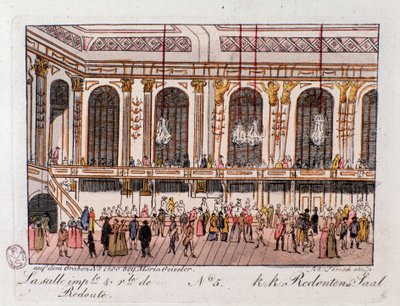Ansicht des Kaiserlichen und Königlichen Redoutensaals in Wien von Unknown artist