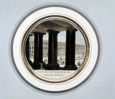 Ansicht des Inneren des Königspalastes - Gravur von Unknown artist