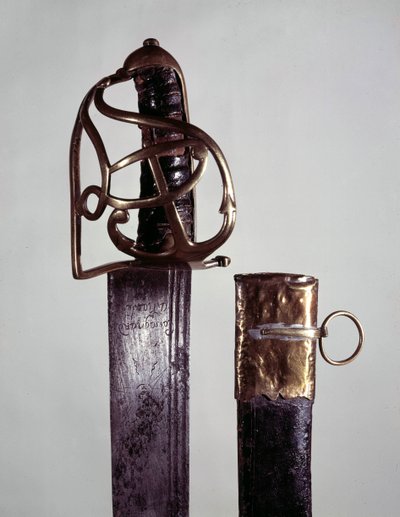 Waffe: Schwert und Marinescheide mit dem Monogramm von Ludwig XVI., das Cassagnard in Nantes gehörte von Unknown artist