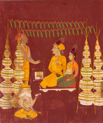 Hochzeitszeremonie mit Brahma anwesend von Unknown artist