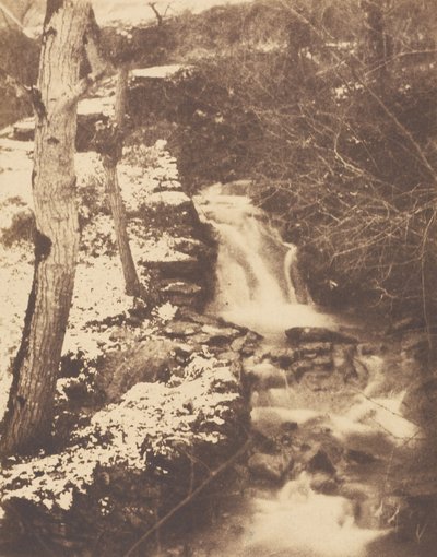 [Winterlandschaft mit Wasserfall und Bach] von Unknown artist