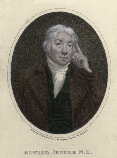 Porträt von Edward Jenner (1749-1823), englischer Arzt, Entdecker der Immunität gegen Pocken. von Unknown artist