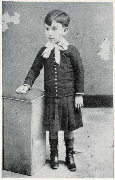 Pablo Picasso im Alter von 4 Jahren - in „Picasso, ikonographische Dokumente“ von Sabartes von Unknown photographer