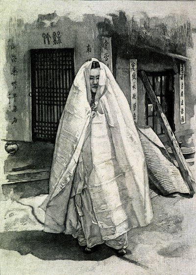 Porträt einer koreanischen Dame Ende des 19. Jahrhunderts von Unknown photographer