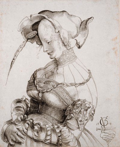 Prostituierte in Halbfigur, 1518 von Urs Graf