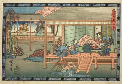 Akt 4 (Yondanme), aus der Serie "Die Rache der loyalen Vasallen (Chushingura)" von Utagawa Hiroshige