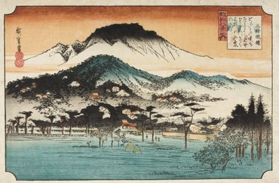 Abendglocke in Miidera von Utagawa Hiroshige